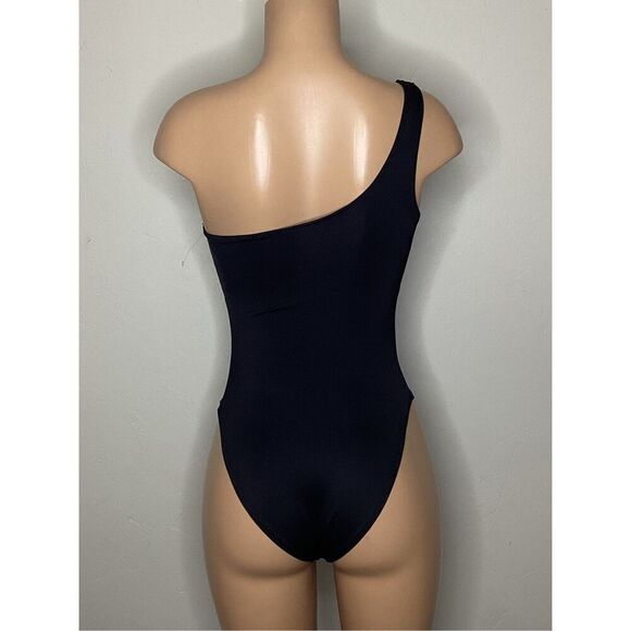 New. Good American black one shoulder scuba swimsuit. Medium - Picture 5 of 9